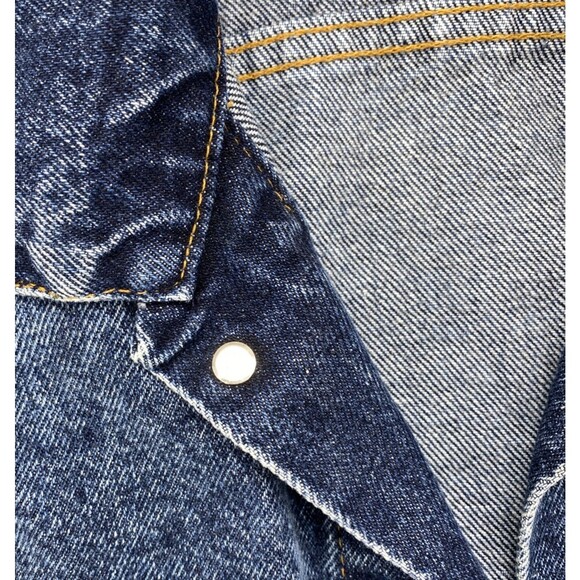 Levi's Denim Trucker Jacket Men's Medium Blue 70507 Made in USA Vintage 1980's - Picture 5 of 16